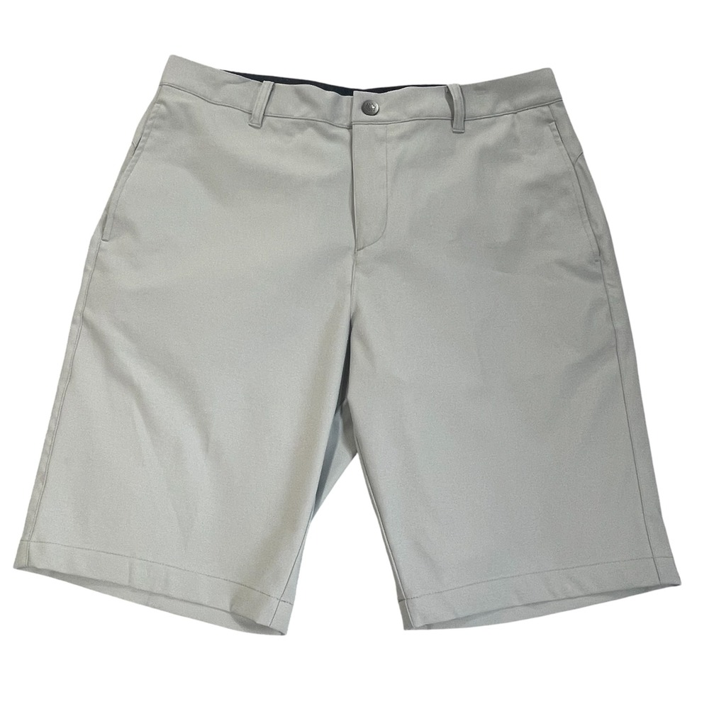 Puma Golf Shorts Mens 32 Grey Flat Front Performance Tech 578182-03 Non-Slip